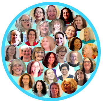 Collage of photos of ladies from Dynamic Meladies/Lyra Voices