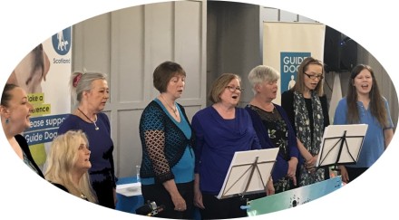 Group of our ladies performing at the Guide Dogs' Volunteer event in Hamilton