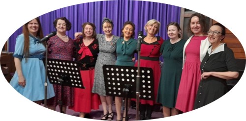 Group of our ladies singing at the Remembrance Event in Glasgow