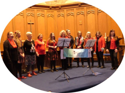 A group of our ladies singing at St. Paul's Church in Milngavie