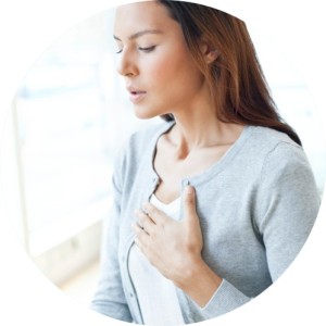 Woman experiencing a panic attack